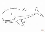 Whale Coloring Cute Pages Template Printable Drawing Crafts sketch template