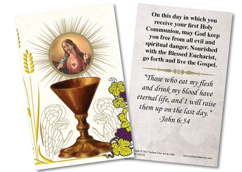 printable catholic  communion cards printable templates