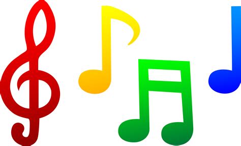 colourful musical note clipart