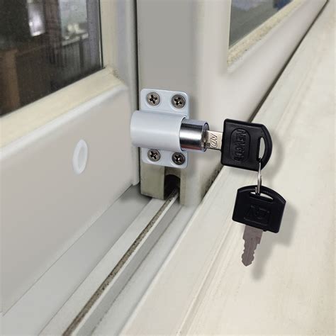 door window sliding bolt catch push guard lock patio sash security key screw  ebay