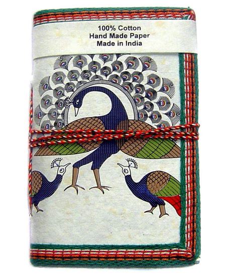 rastogi handicrafts handmade paper diary white peacock buy    price  india snapdeal