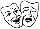 Drama Sad Happy Face Faces Theatre Masks Comedy Tragedy Drawing Clipart Two Acting Quotes They Artifice Cliparts Representing Vs Dramas sketch template