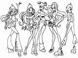 Coloring Winx Pages Flora Princess sketch template