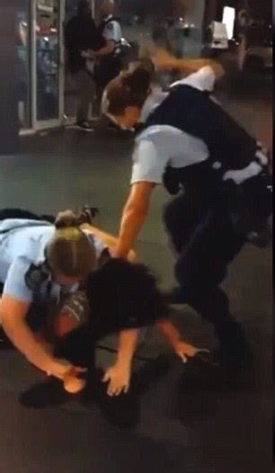 woman wrestled to ground by police after night out in