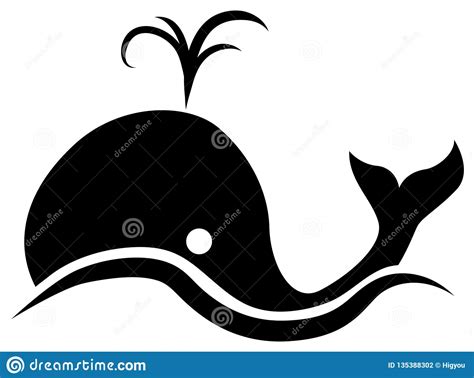 sea whale stencil stock vector illustration  horizontal