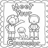 Coloring Counselor School Activity Meet Book Back Counseling Preview sketch template