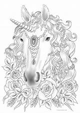 Unicorn Coloring Adult Printable Pages Adults Sheets Book Kids Designs Favoreads sketch template