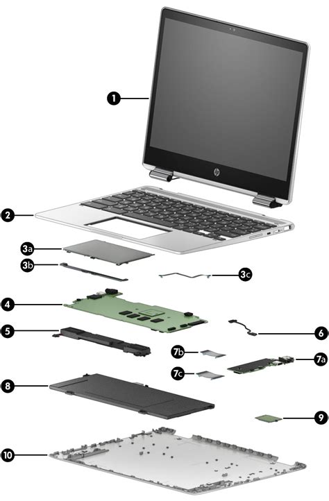 hp chromebook  ca  laptop pc illustrated parts hp customer support