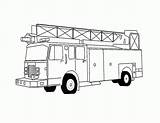 Fire Truck Printable Coloring Clipart Pages Colouring Fighter sketch template