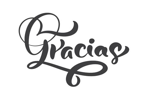 gracias hand written lettering  vector art  vecteezy