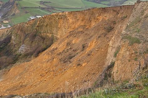 inevitable landslide takes  section  dorset coastal path ground engineering ge