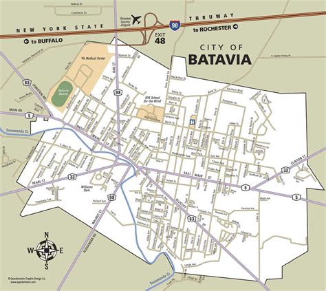 map  batavia ny geneseecountyny bataviany travel tips