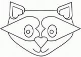 Mask Raccoon Pages Netart sketch template