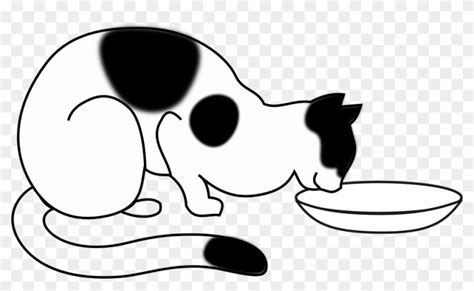 black cat clipart images cat eating coloring page  transparent