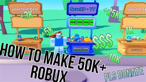 How To Make 50k Robux In Pls Donate Pls Donate Tips And Tricks Youtube