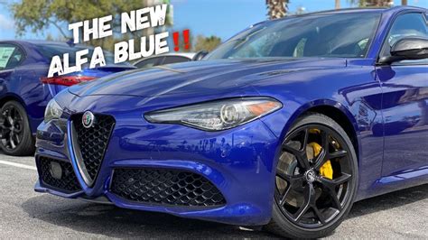 anodized blue metallic   alfa romeo giulia youtube