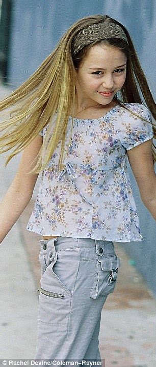miley cyrus modelling shoot when she was 11 year old girl named destiny daily mail online