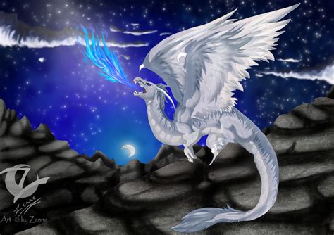 white dragon  chrystal art  deviantart