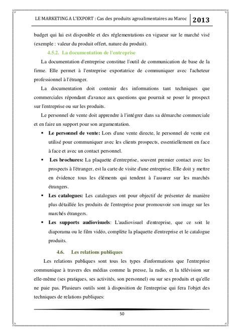 exemple de pfe en marketing