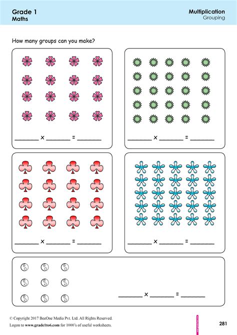multiplication  equal groups worksheet