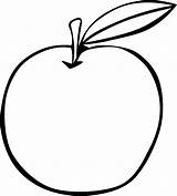 Apple Coloring Fruit Outline Pages Colouring Clipart Drawings Fruits Clip Apples Printable Melon Drawing Para Microsoft Word Clipartmag Colorir Desenhos sketch template
