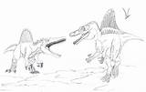 Spinosaurus Rex sketch template