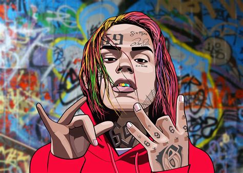 6ix9ine drawing r art