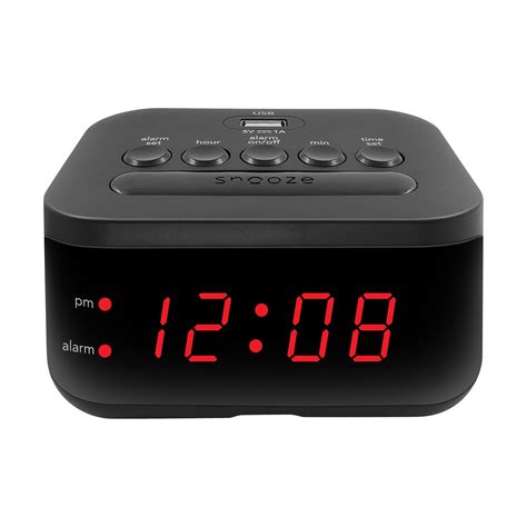 mainstays digital alarm clock  usb charge port red led display spc walmartcom