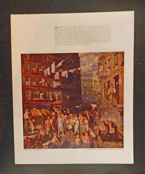 cliff dwellers  george bellows  yory city  scarce  print