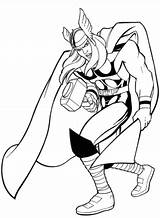 Thor Marvel Coloring Pages Printable Supercoloring Categories sketch template