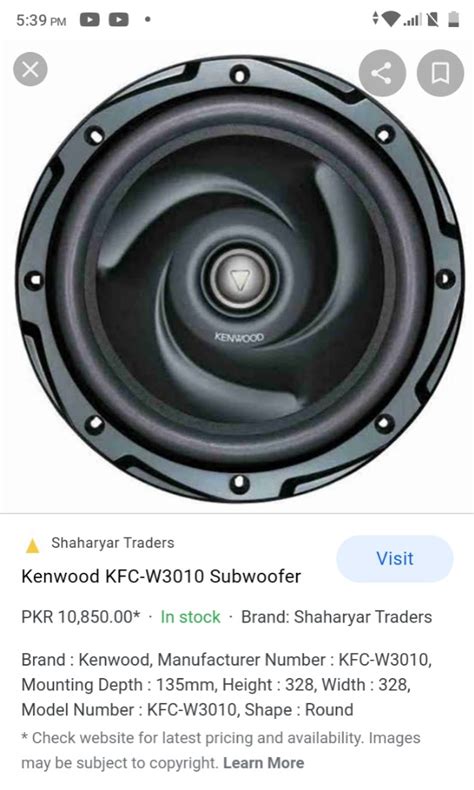kenwood subwooferoriginalpcs pair audio soundbars speakers