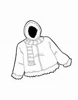 Jacket Coloring Pages Winter Yellow Colouring Coat Template Drawing Library Popular sketch template