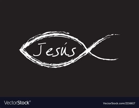 black  white christian sign royalty  vector image