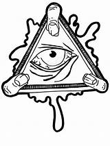 Illuminati Providence Sticker sketch template