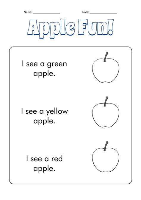 printable apple worksheets preschool printable templates