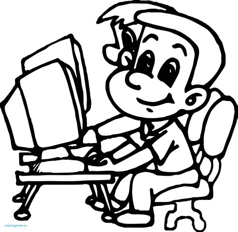 computer coloring pages  kids  getdrawings
