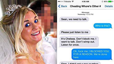 bride finds out fiancé is cheating then reads out cheating texts on