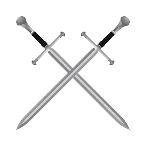 espadas cruzadas medievales  vector en vecteezy