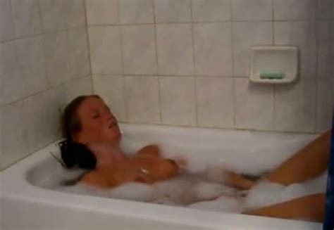 homemade video of my lusty babe masturbating in bubble bath