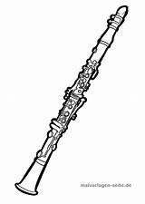 Klarinette Malvorlage Malvorlagen Musikinstrumente Clarinet Clarinetto Clarinete Instrumente Zeichnung Malen Klarinetten Musikinstrument Trompete Clarinetes Sassofono Geige Flauta sketch template