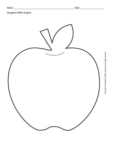 images  apple cutting worksheet apple outline printable