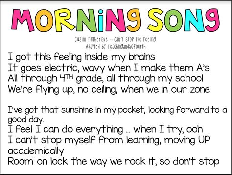 teaching   fourth morning song