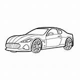 Maserati Granturismo sketch template