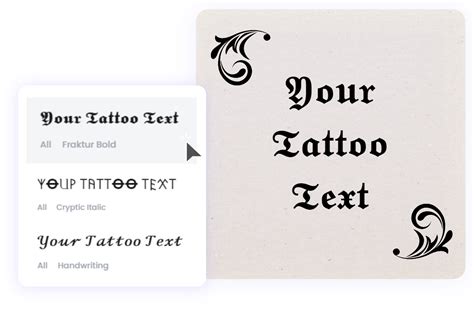 tattoo font generator    tattoo fonts fotor