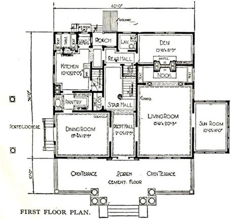 sears magnolia pre fabricated house ca   floorplan    floor shown
