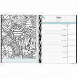 Calendar Coloring Planner Designer Adult Book Organizer Planning Color sketch template