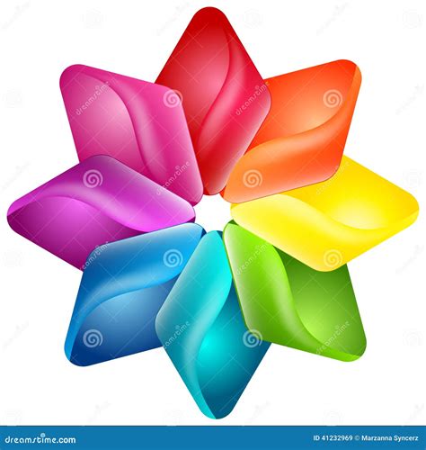colorful floral sign stock vector illustration  petals