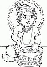 Krishna Baby Drawing Coloring Lord Colour Pages Kids Painting Outline Print Drawings Book Sketches Wallpaper Gif Bk Iskcondesiretree Col Mandala sketch template