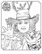 Alice Coloring Pages Mad Hatter Through Glass Looking Wonderland Fun Kids Disney Printable Troll Hunter Colouring Kleurplaten Adult Color Cat sketch template