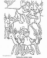 Reindeer Elfe Personnages sketch template
